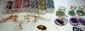 Atelier, Cristal en Boucles : table travail