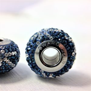 Charm Galaxy cristal Swarovski bleu Denim Blue