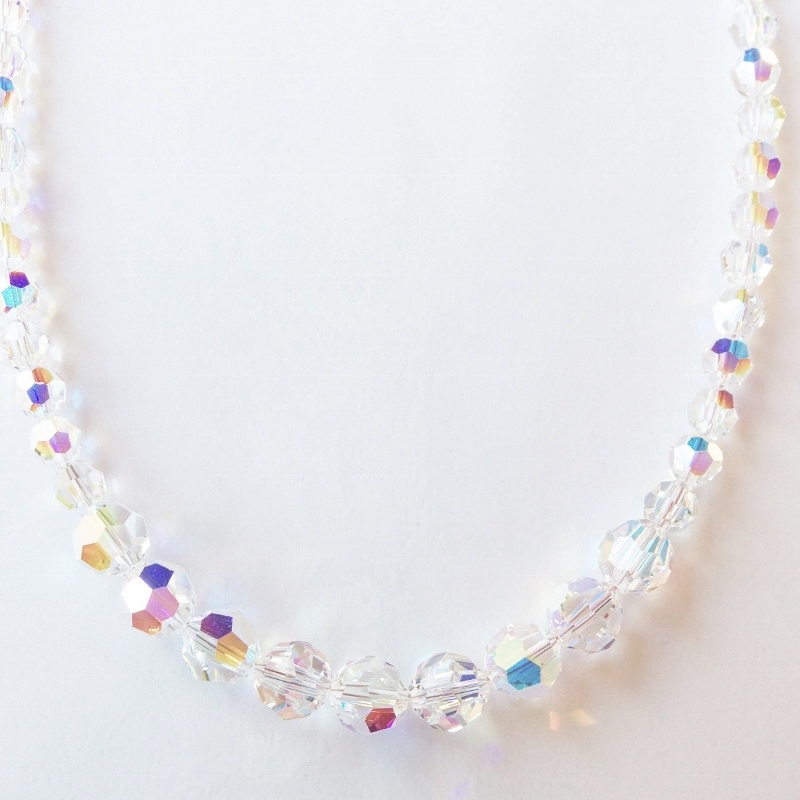 colliers swarovski aurore boreale perles de 12 mm