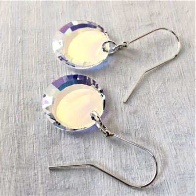 Boucles d'oreilles Miroir en cristal Swarovski sur argent